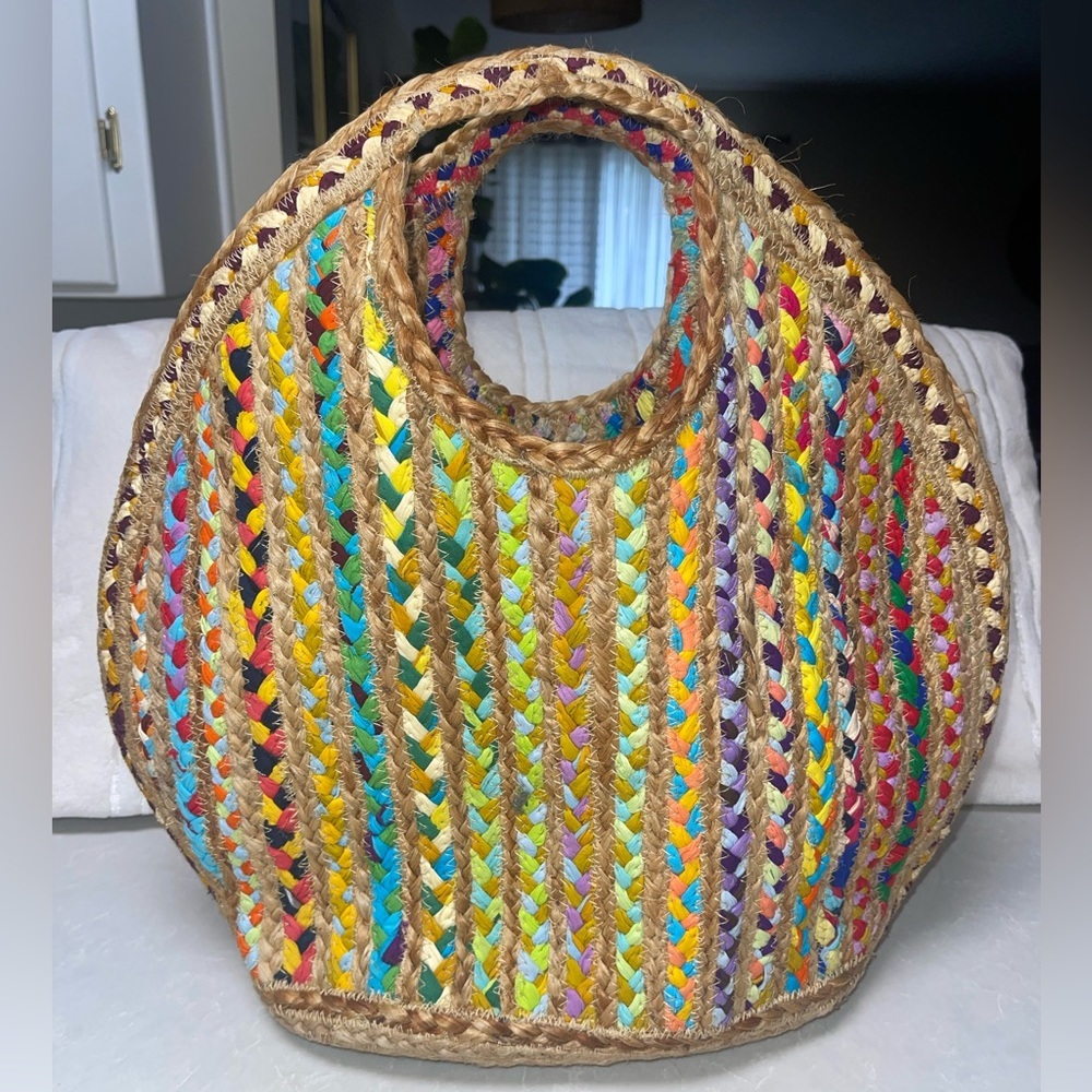 Antik Kraft Multicolor Woven Tote Bag
